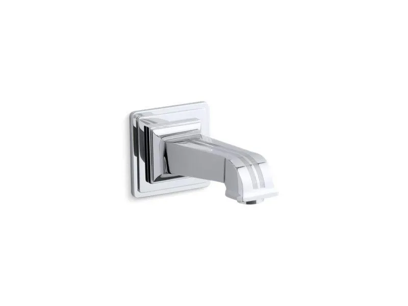 KOHLER K-13139-B Pinstripe wall-mount 6-7/8" non-diverter bath spout
