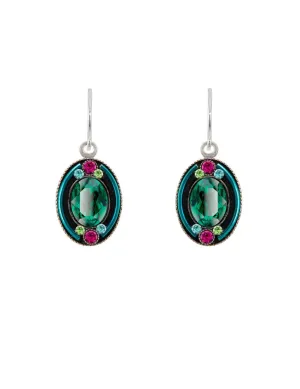 La Dolce Vita Oval Earrings-Emerald