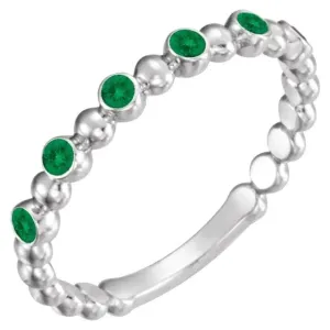 Lab Grown Emerald Stacking Band - Special Order