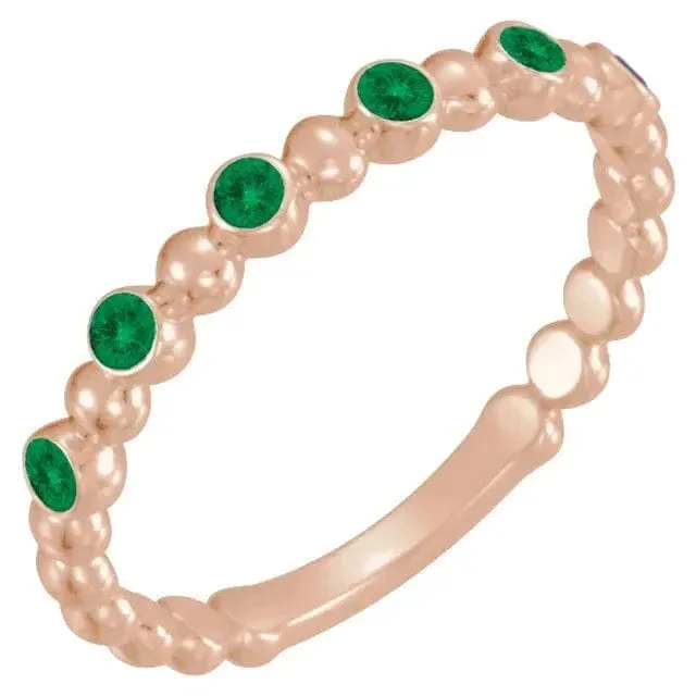 Lab Grown Emerald Stacking Band - Special Order
