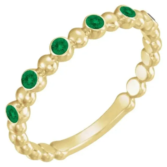 Lab Grown Emerald Stacking Band - Special Order