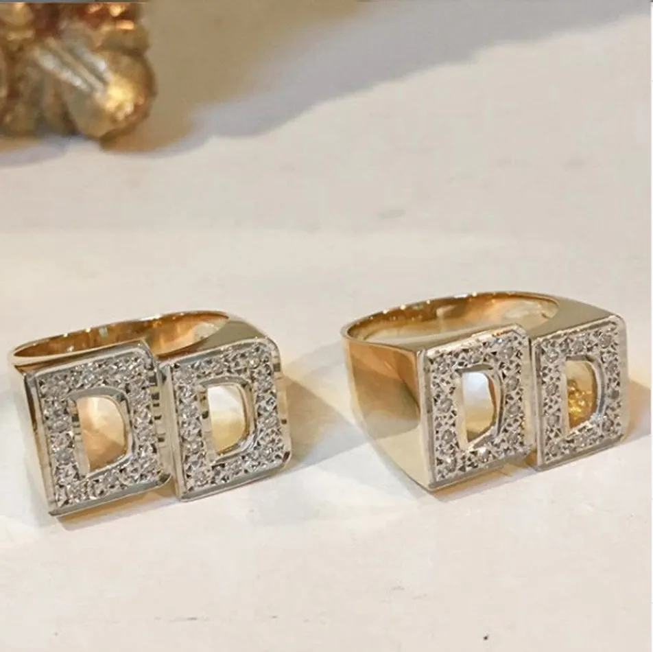 Large Block Diamond Initial Ring