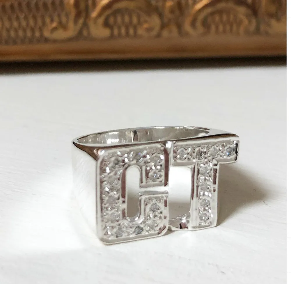 Large Block Diamond Initial Ring