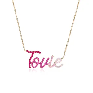 Large Ombre Name Necklace