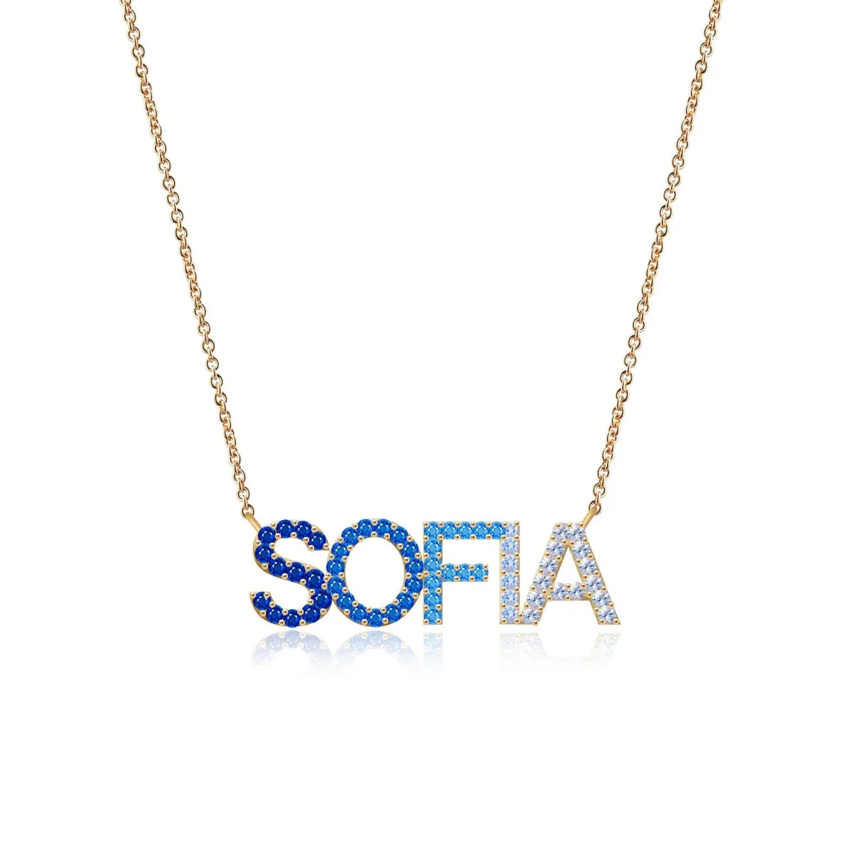 Large Ombre Name Necklace