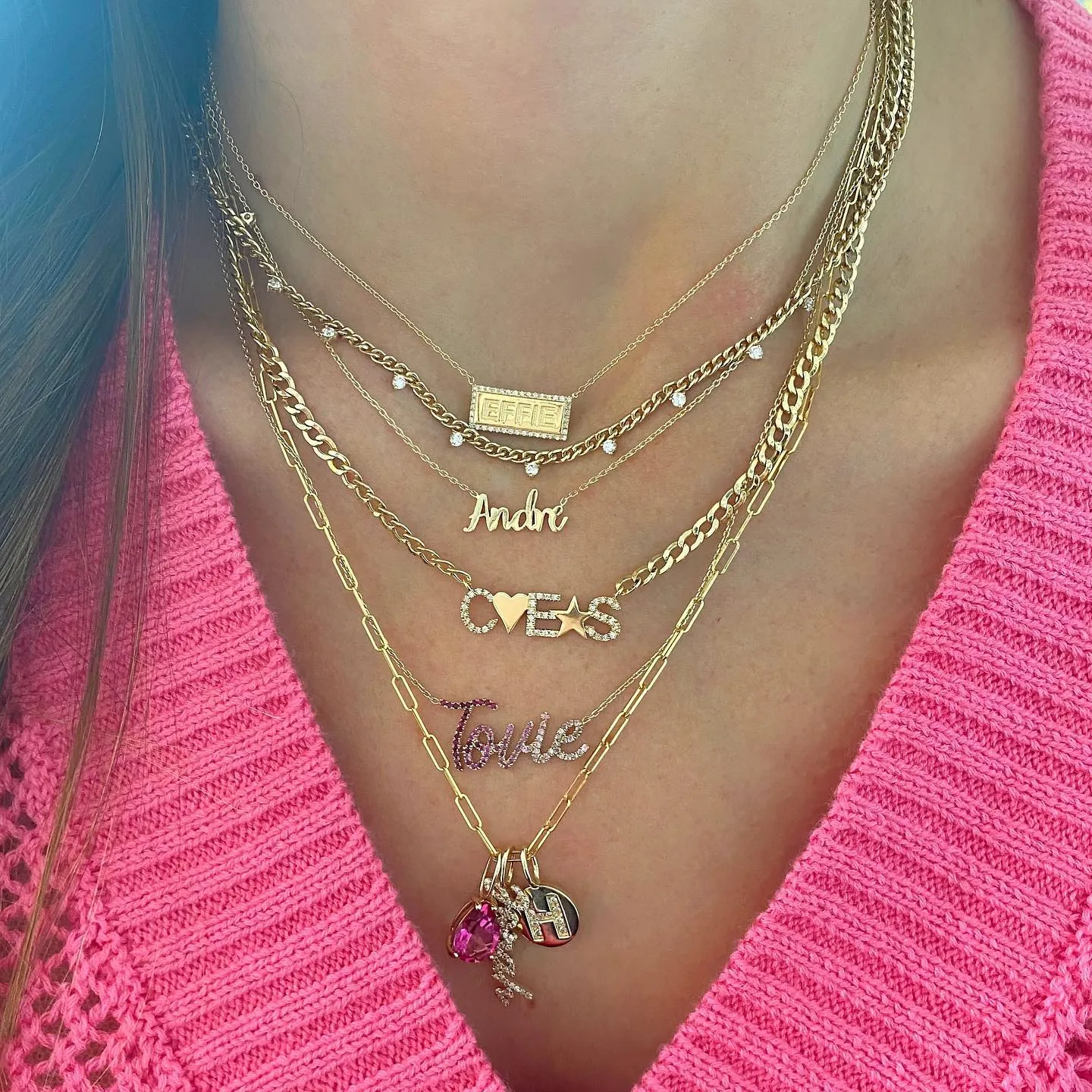 Large Ombre Name Necklace