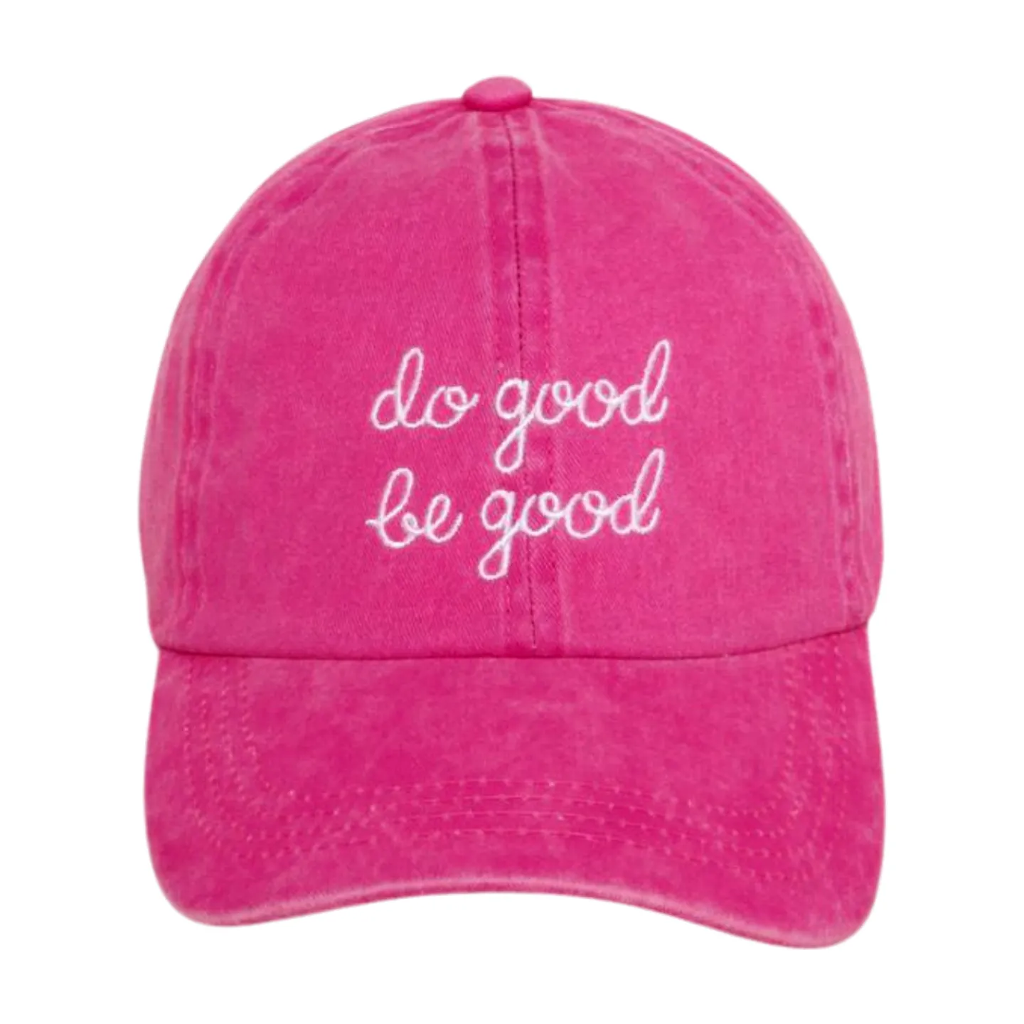 LCAP3475 - "DO GOOD BE GOOD" EMBROIDERED BASEBALL CAP