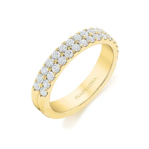 Lennon Double Row Diamond Band