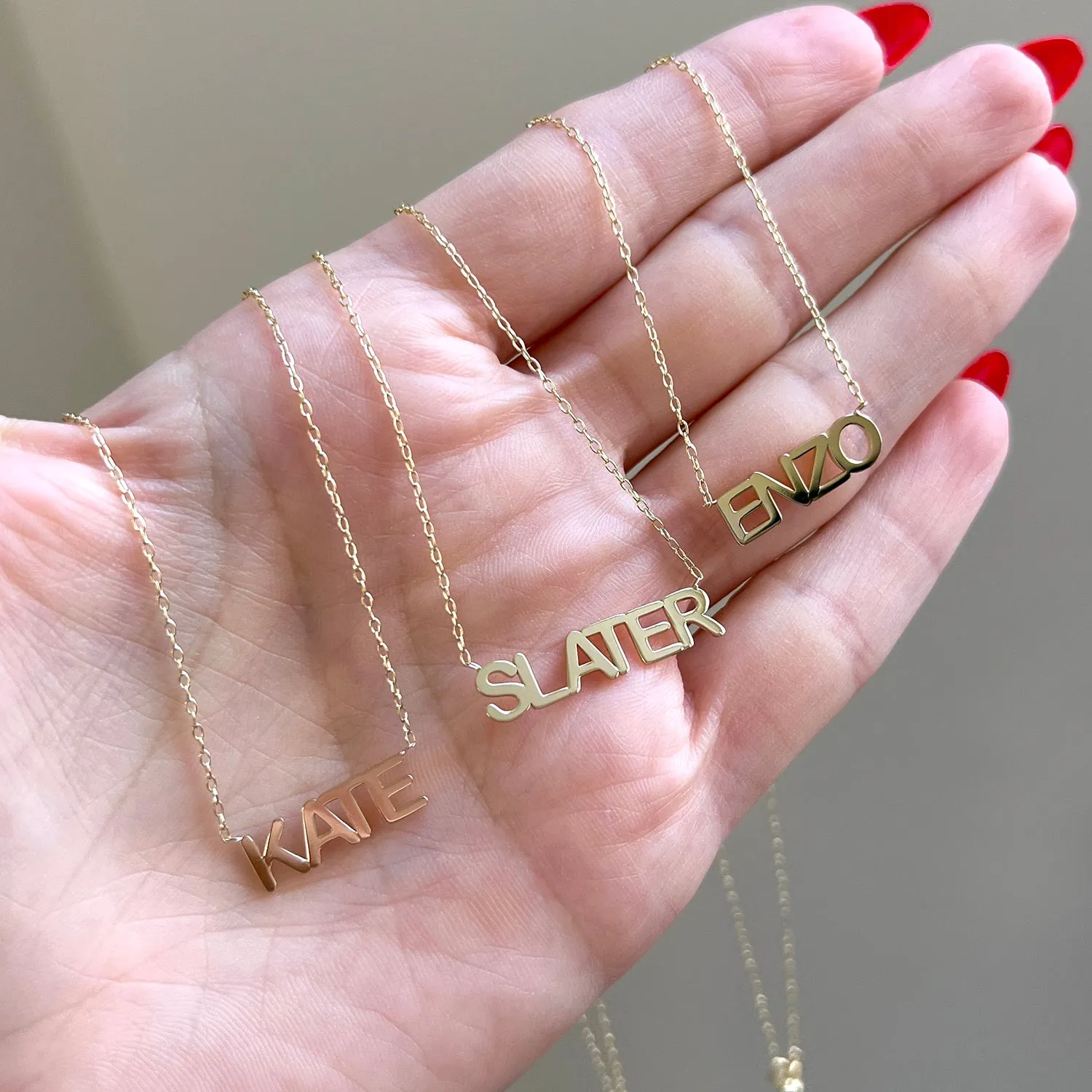 Linear Name Necklace
