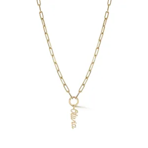 Lola Enhanced Script Name Chain Necklace
