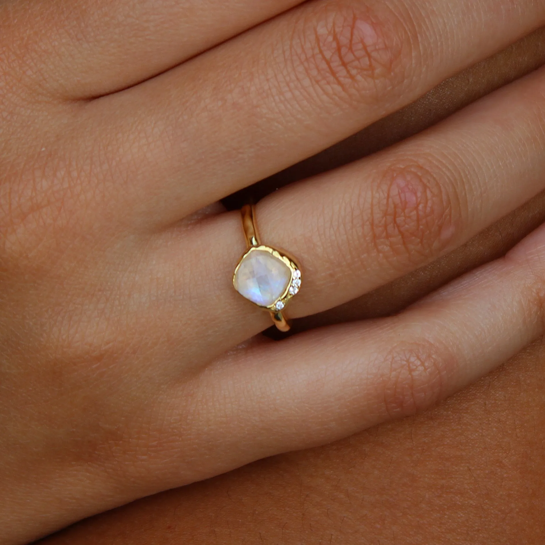 Luxe Freeform Moonstone Ring