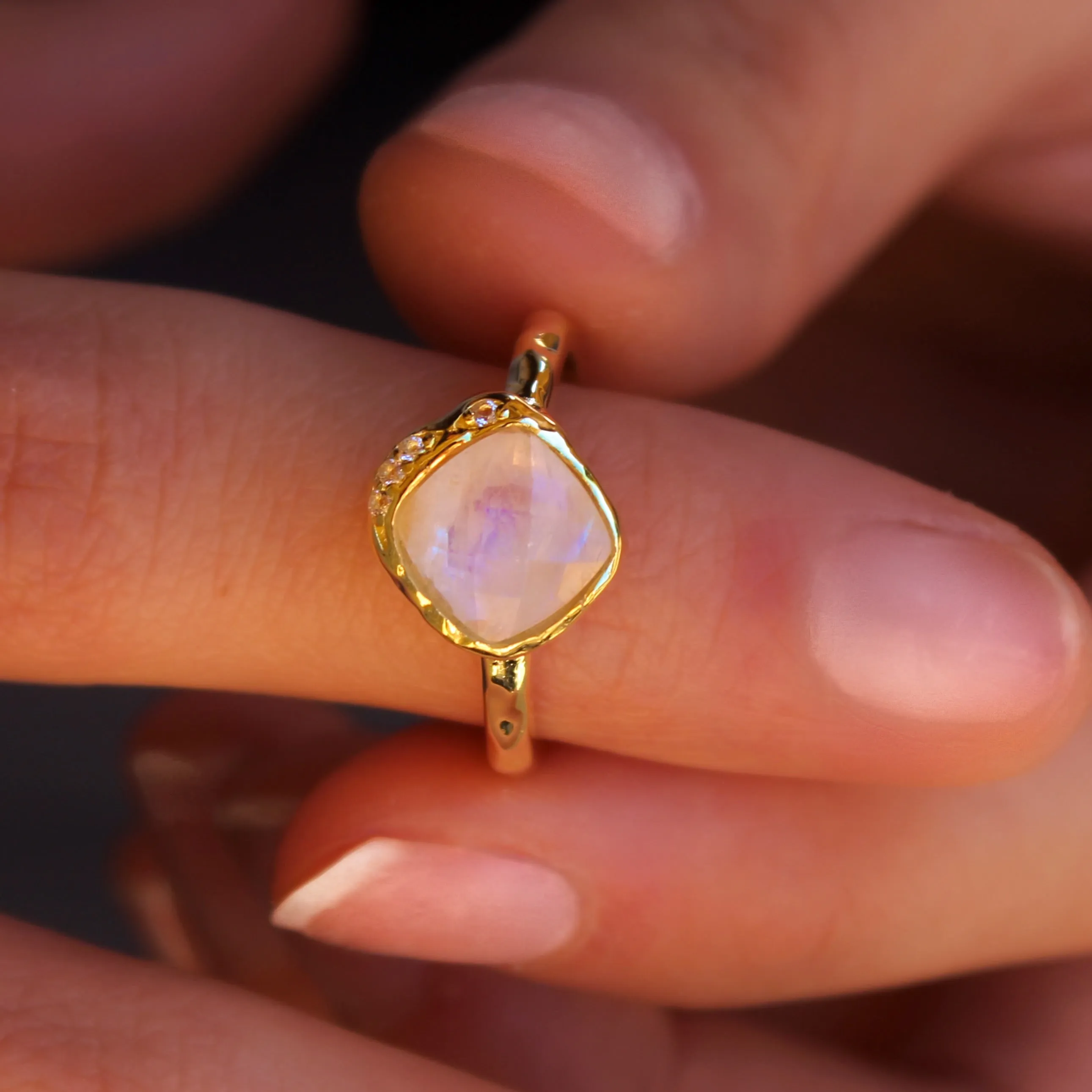 Luxe Freeform Moonstone Ring