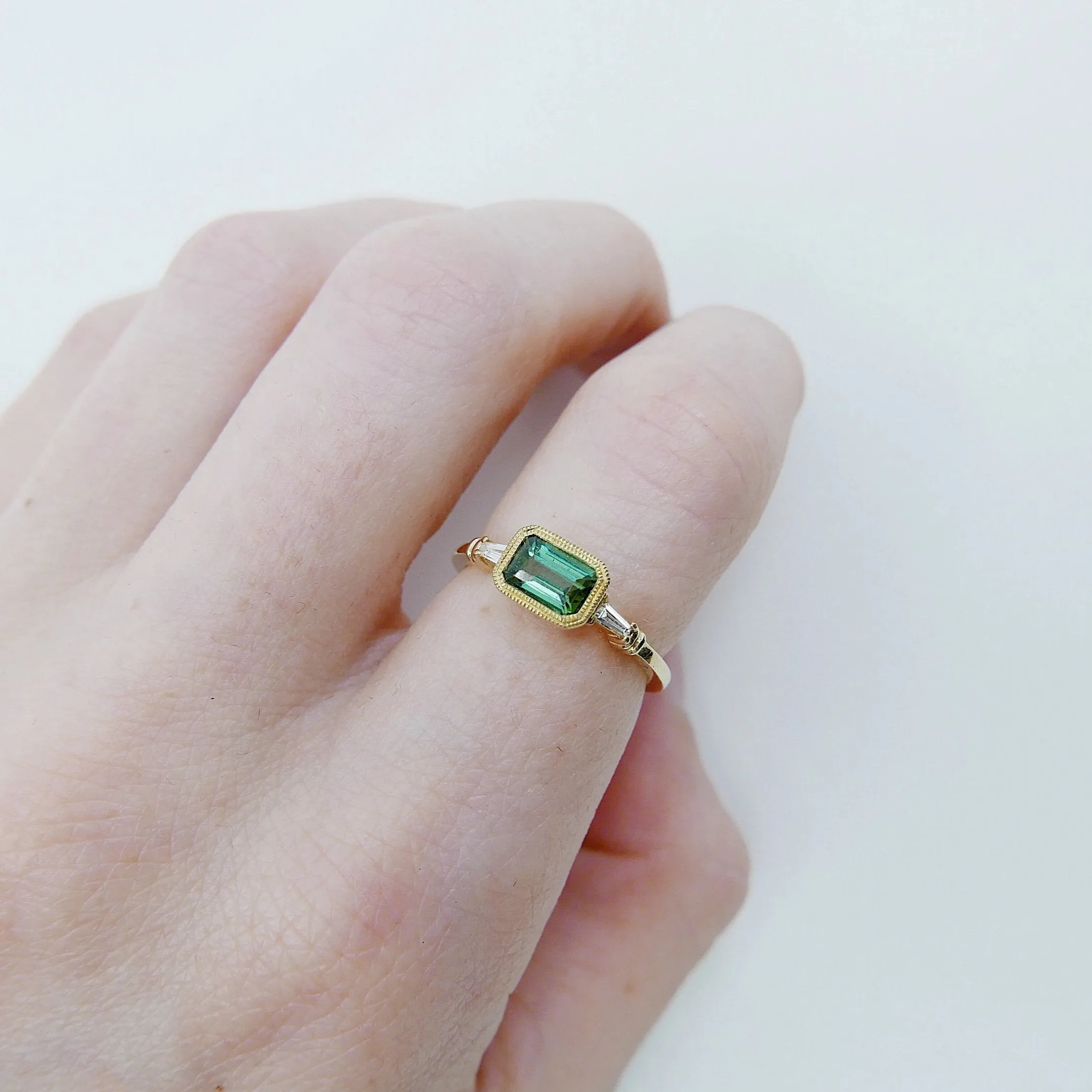 Maggey Green Tourmaline Ring