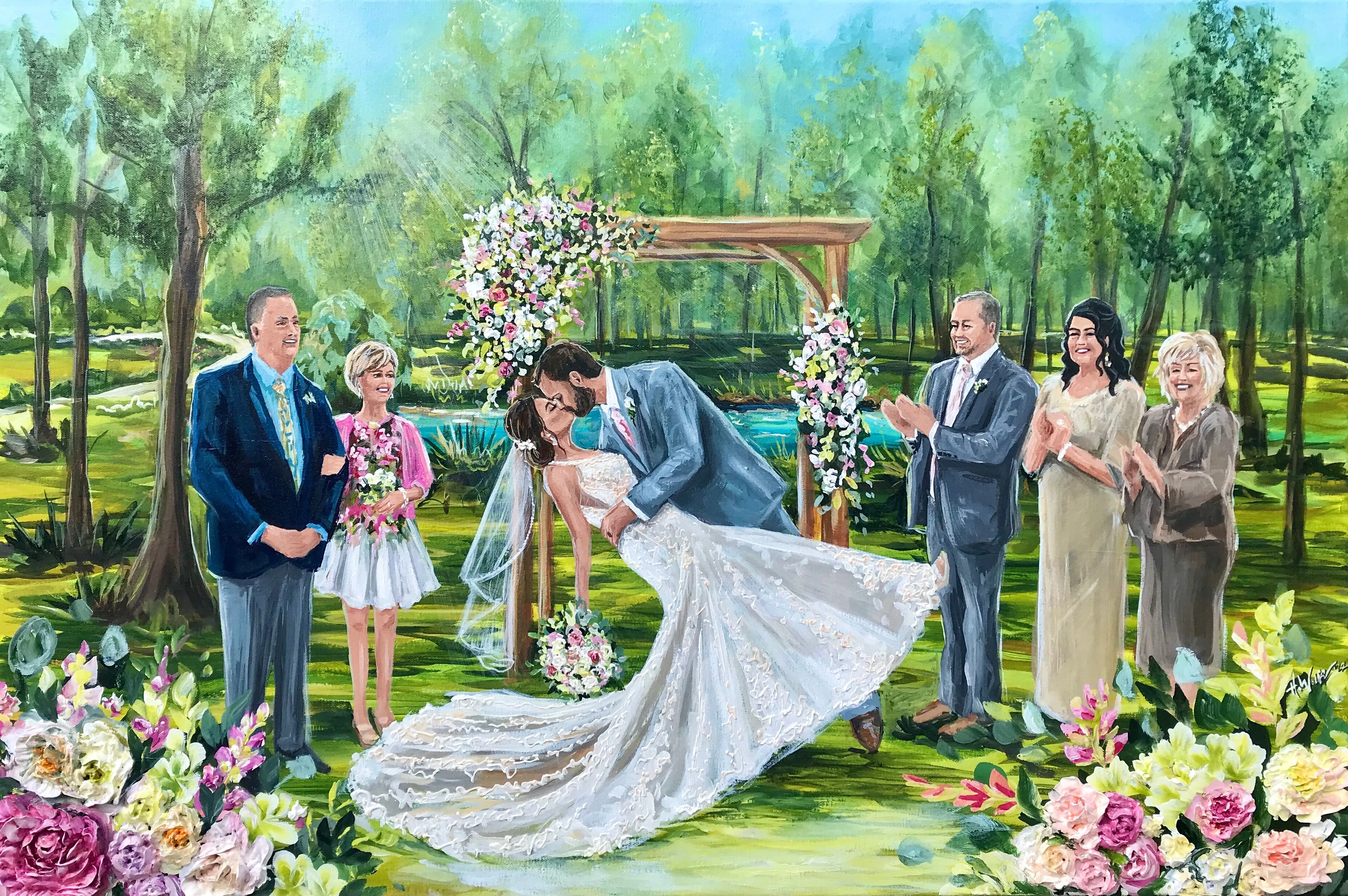 Marblegate Waterfront Venue Live Wedding Painter 2022