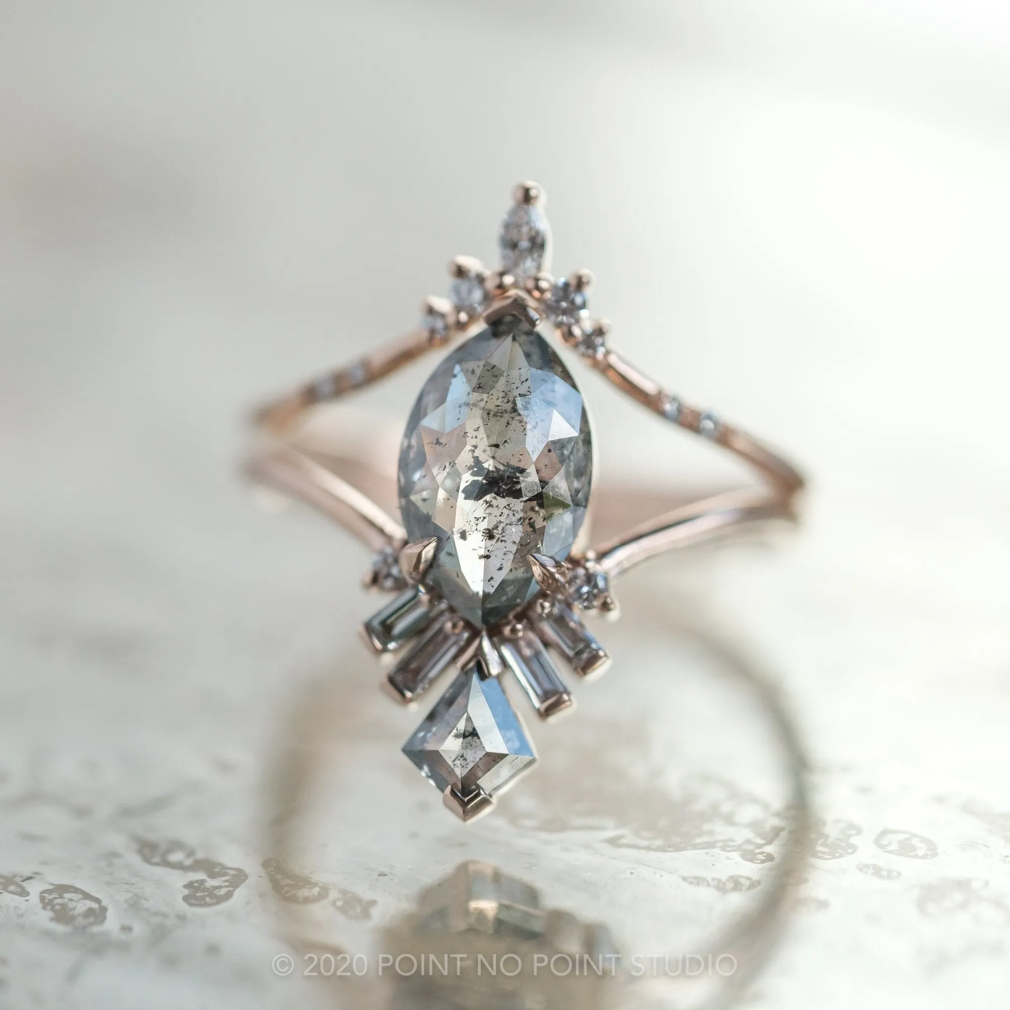 Marquise Art Deco Engagement Ring