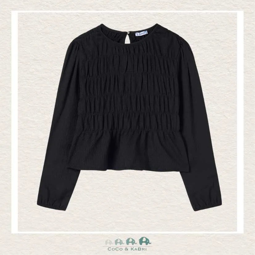 Mayoral Girls Knit Black Blouse