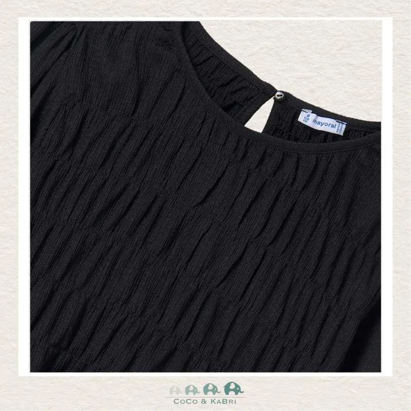 Mayoral Girls Knit Black Blouse