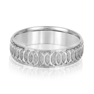 Men's Overlapping Circular Pattern Wedding Band