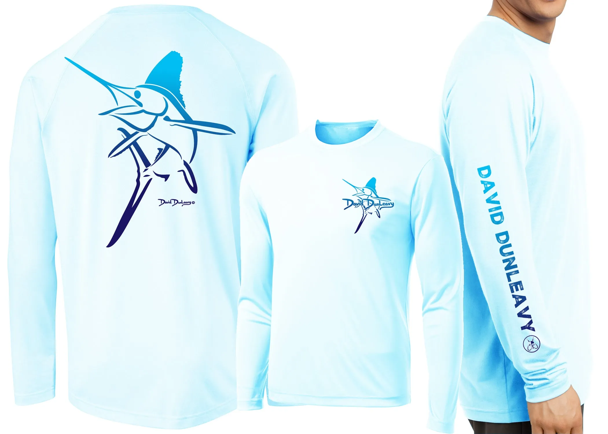 Men’s Performance White Marlin Deco Long Sleeve