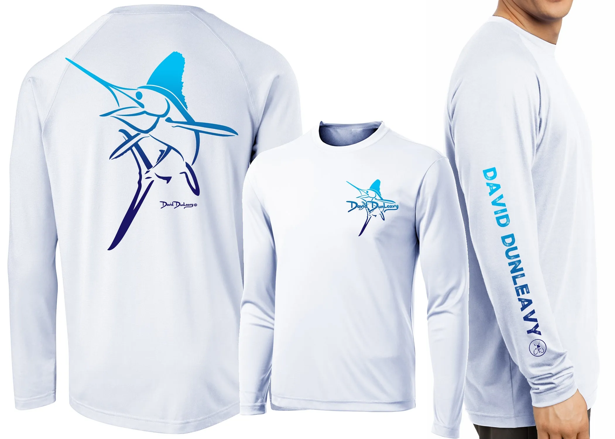 Men’s Performance White Marlin Deco Long Sleeve