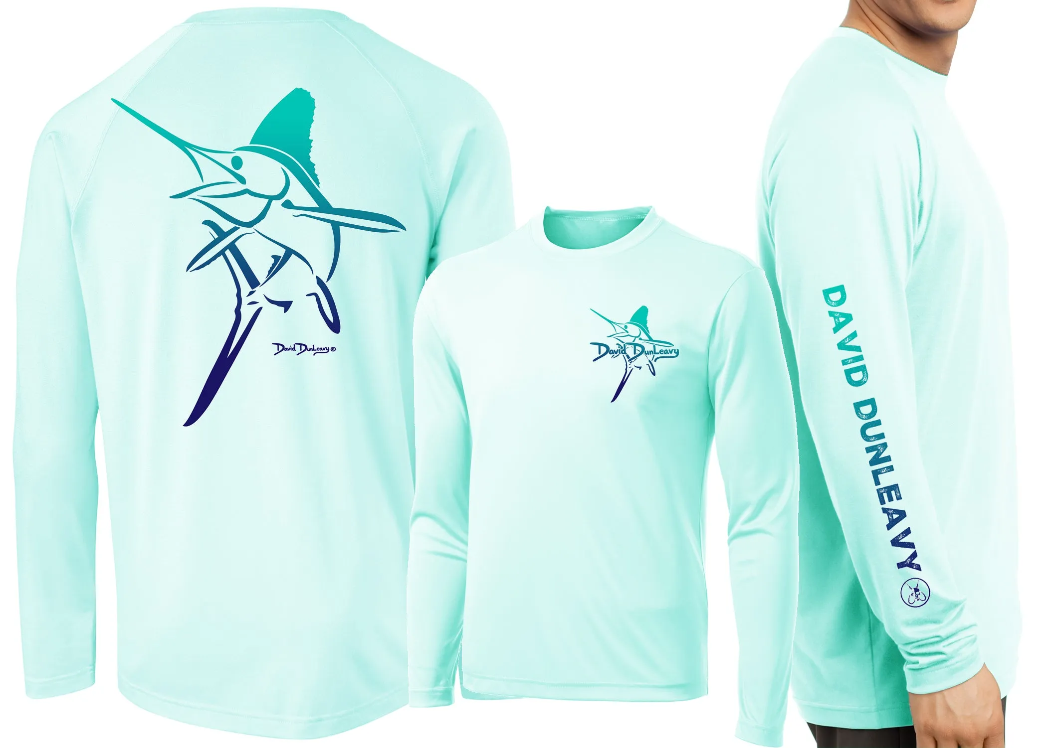 Men’s Performance White Marlin Deco Long Sleeve
