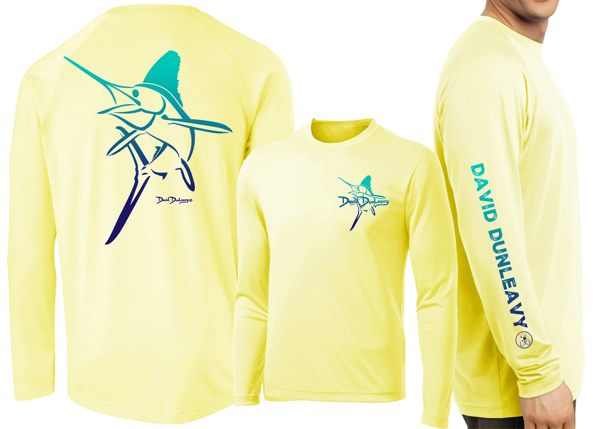 Men’s Performance White Marlin Deco Long Sleeve