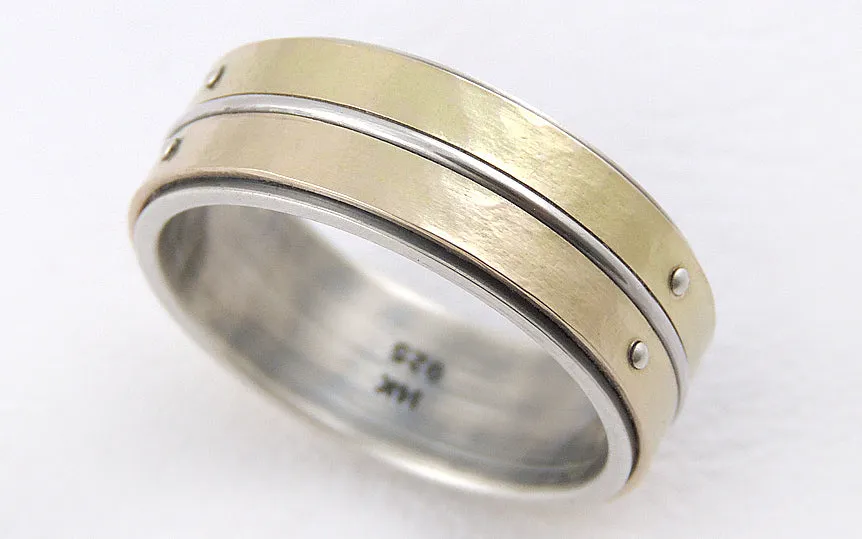 Mens unique gold ring
