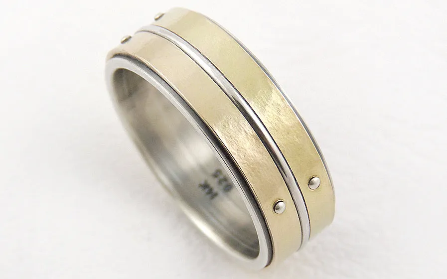 Mens unique gold ring