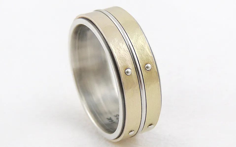 Mens unique gold ring