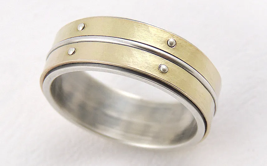 Mens unique gold ring