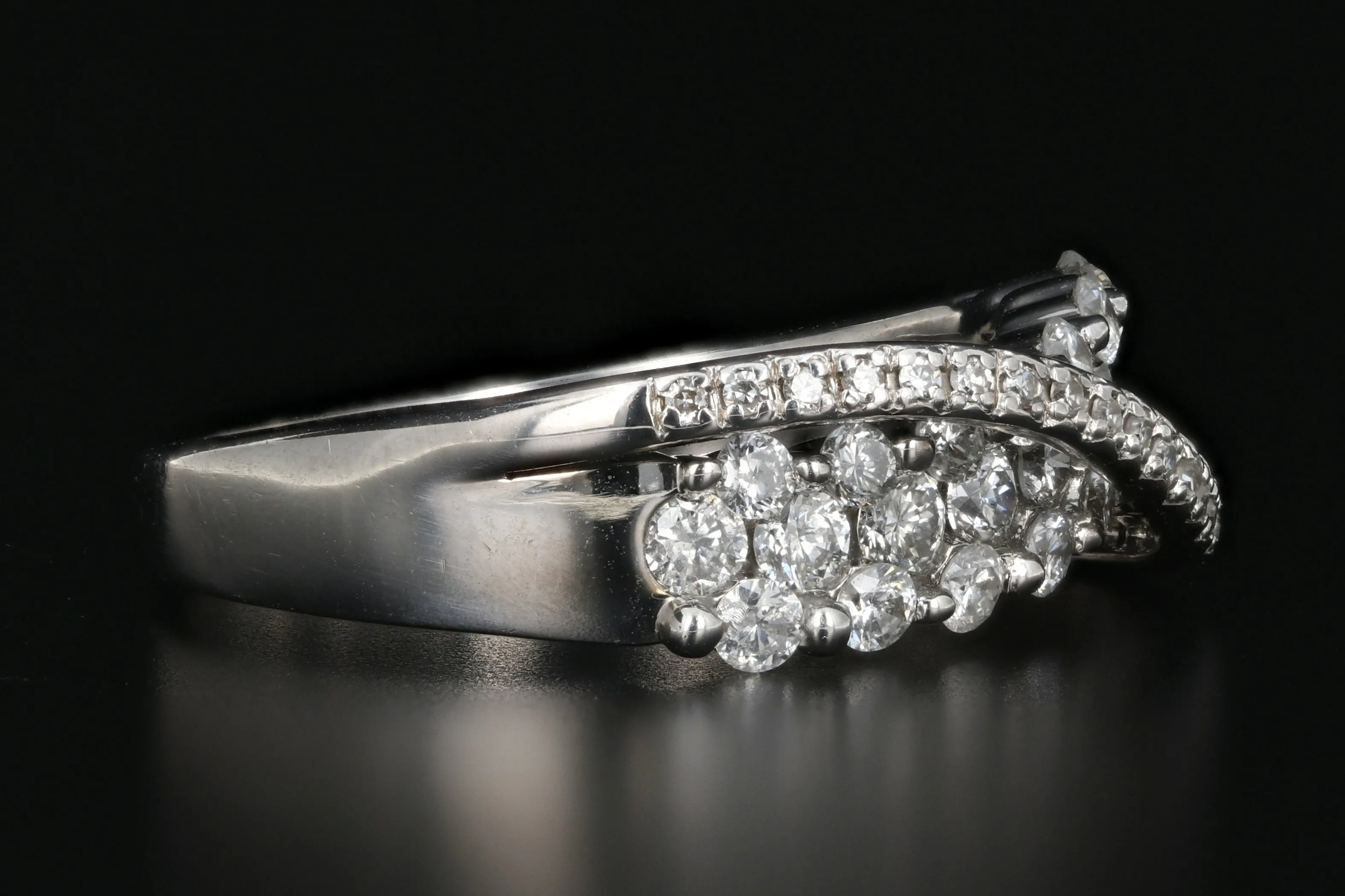 Modern 14K White Gold 1.20 Carat Band Ring