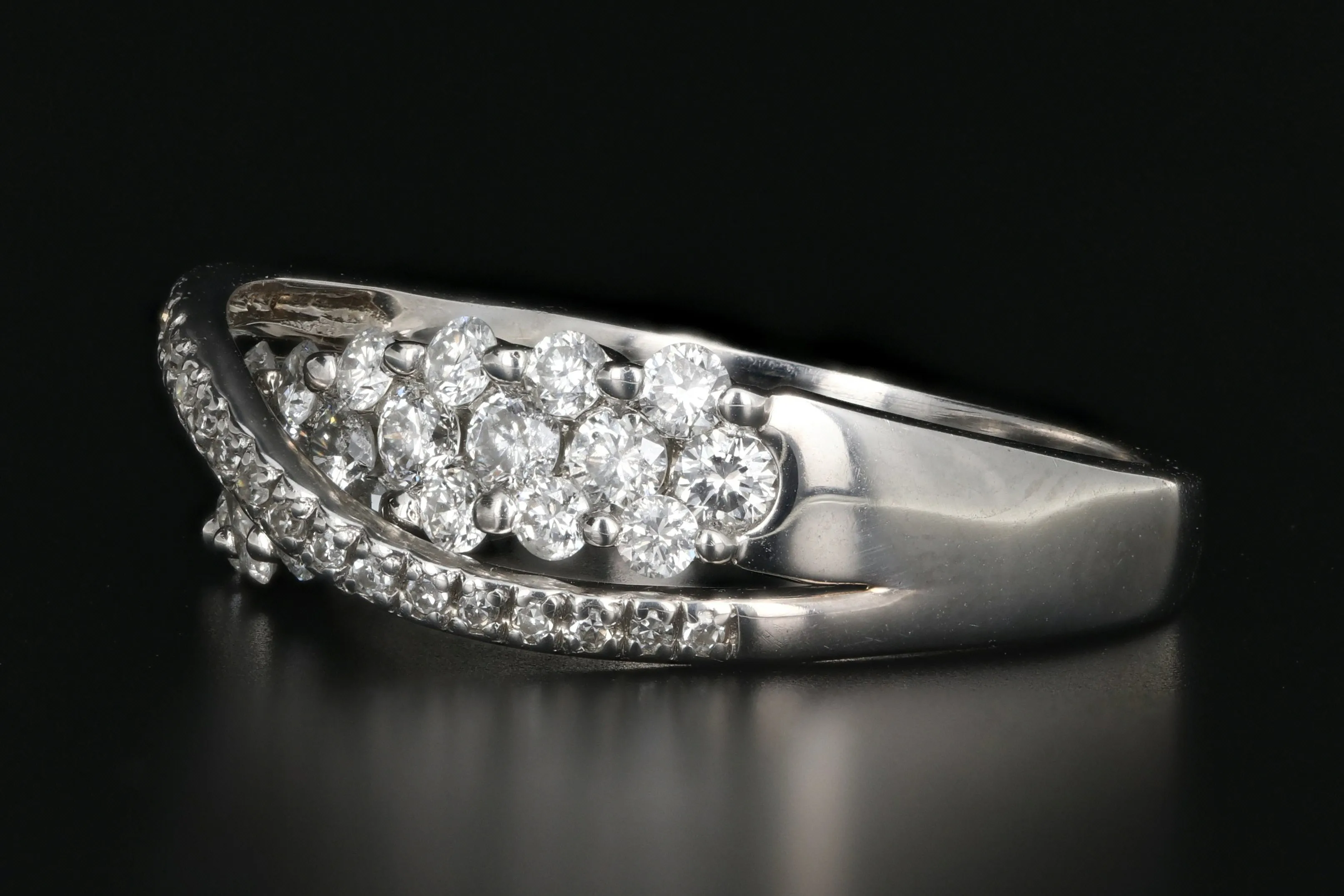 Modern 14K White Gold 1.20 Carat Band Ring