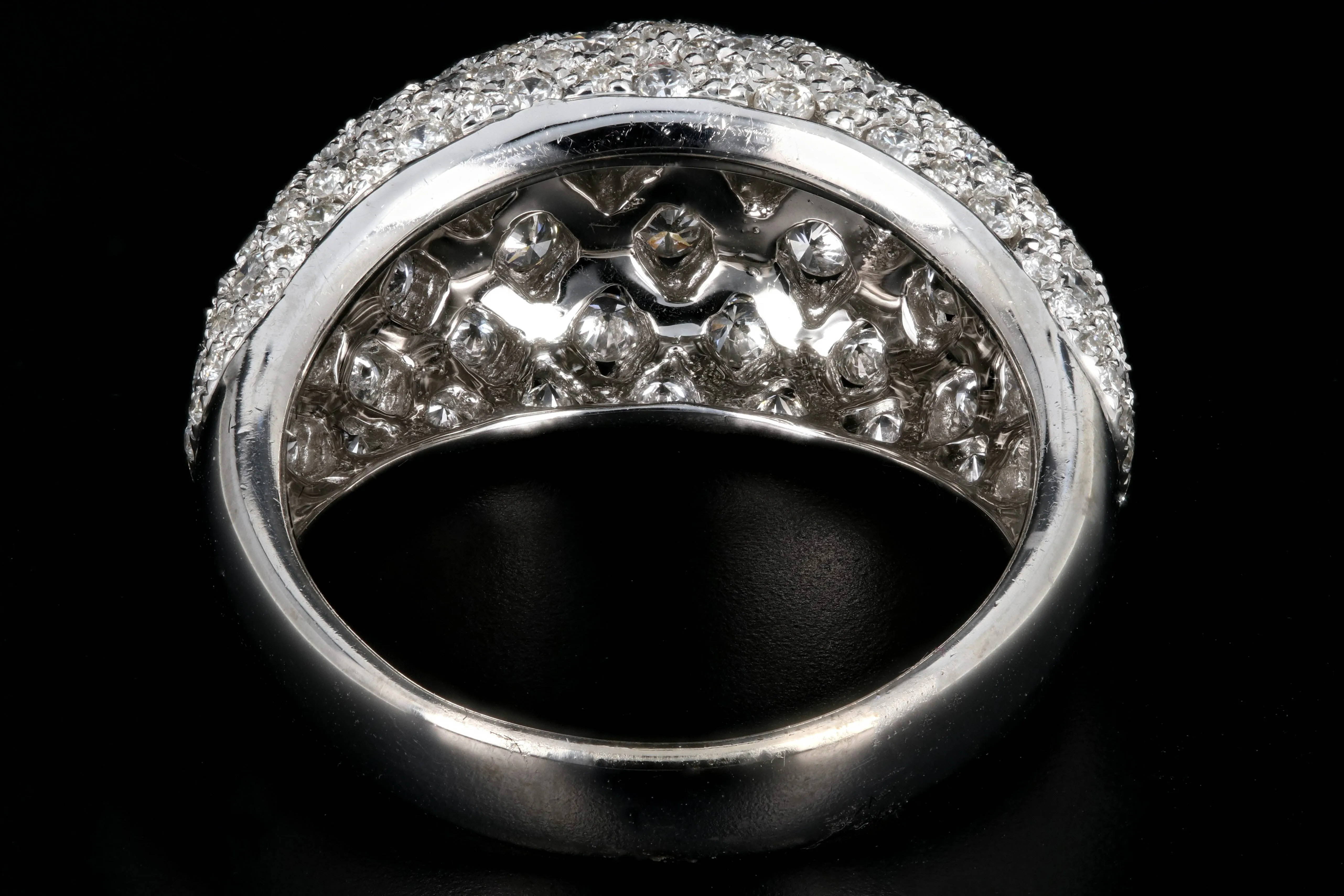 Modern 18K White Gold 1.94 Carat Diamond Band