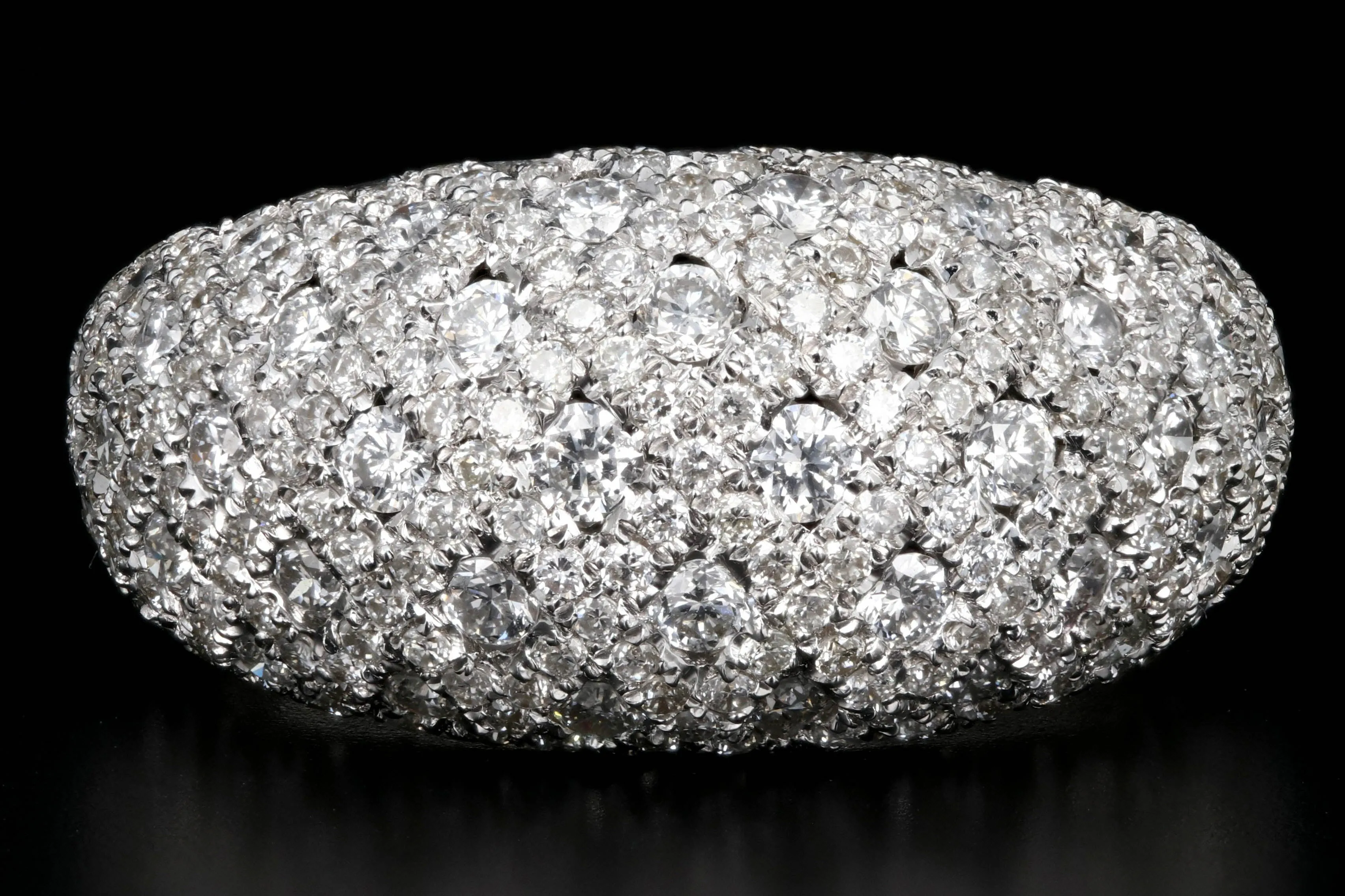 Modern 18K White Gold 1.94 Carat Diamond Band