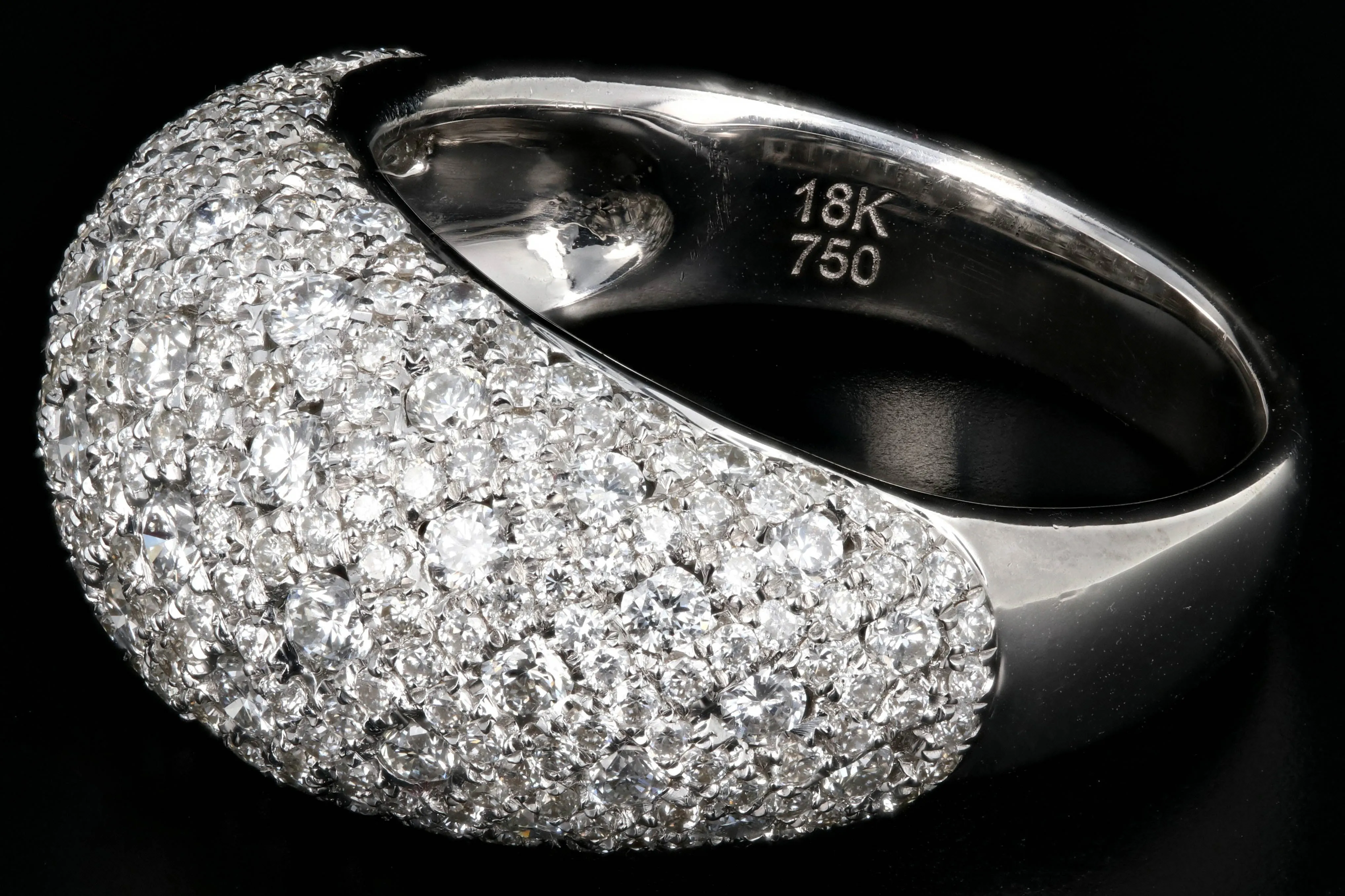 Modern 18K White Gold 1.94 Carat Diamond Band