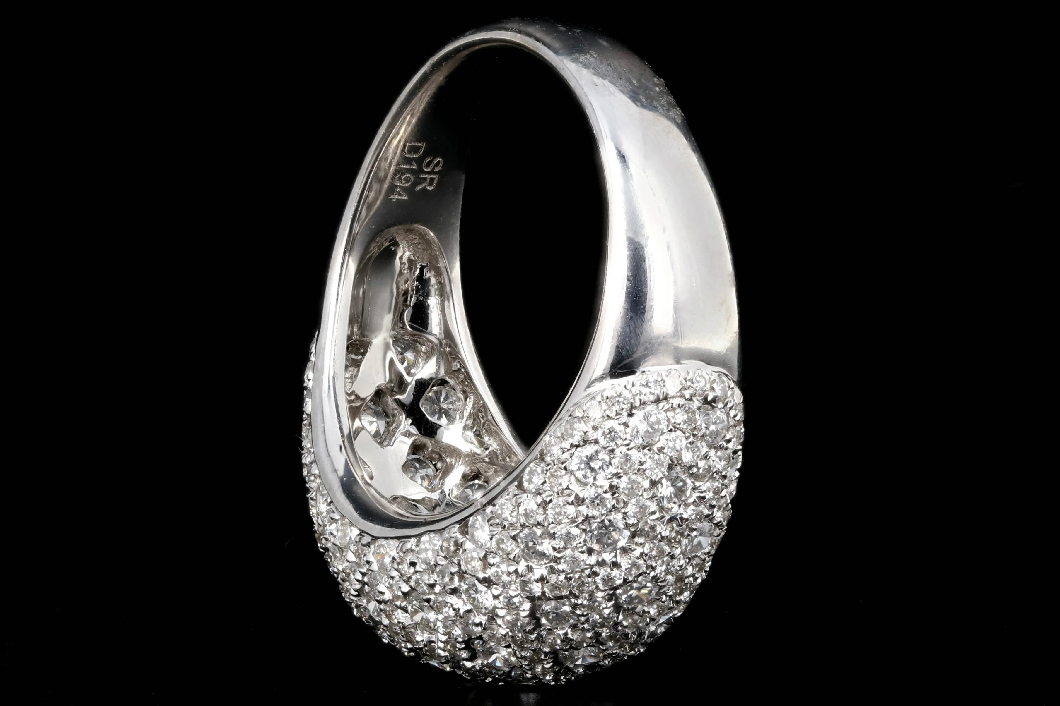 Modern 18K White Gold 1.94 Carat Diamond Band