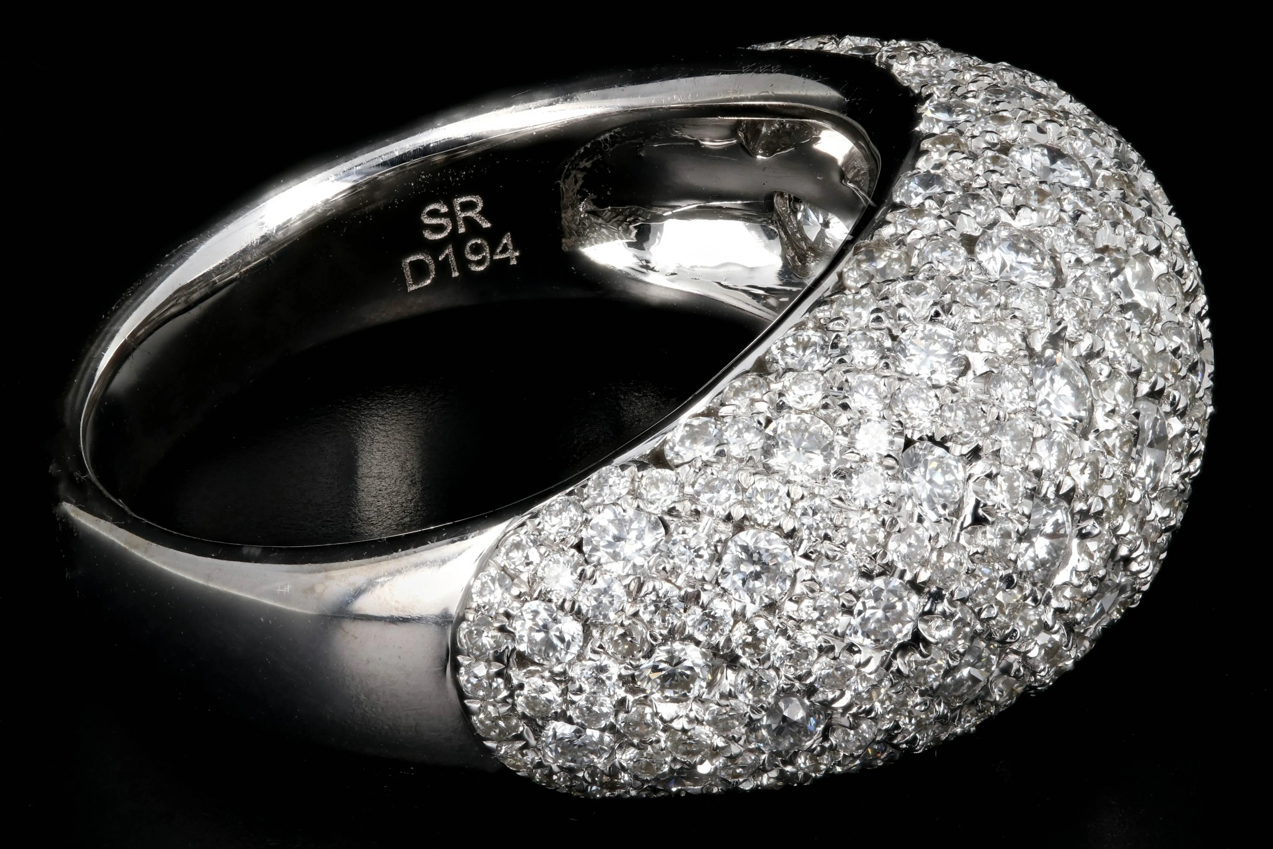Modern 18K White Gold 1.94 Carat Diamond Band