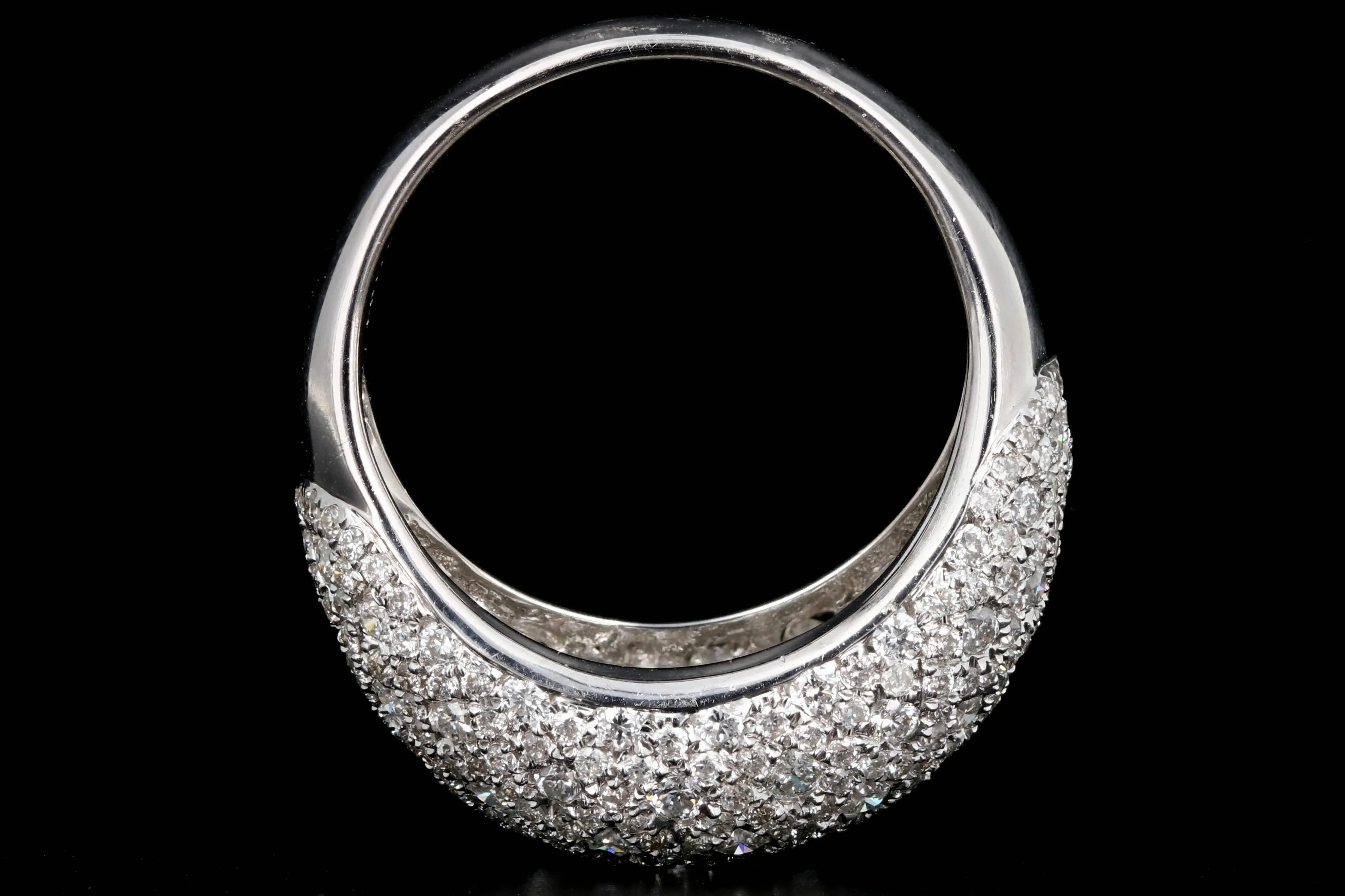 Modern 18K White Gold 1.94 Carat Diamond Band