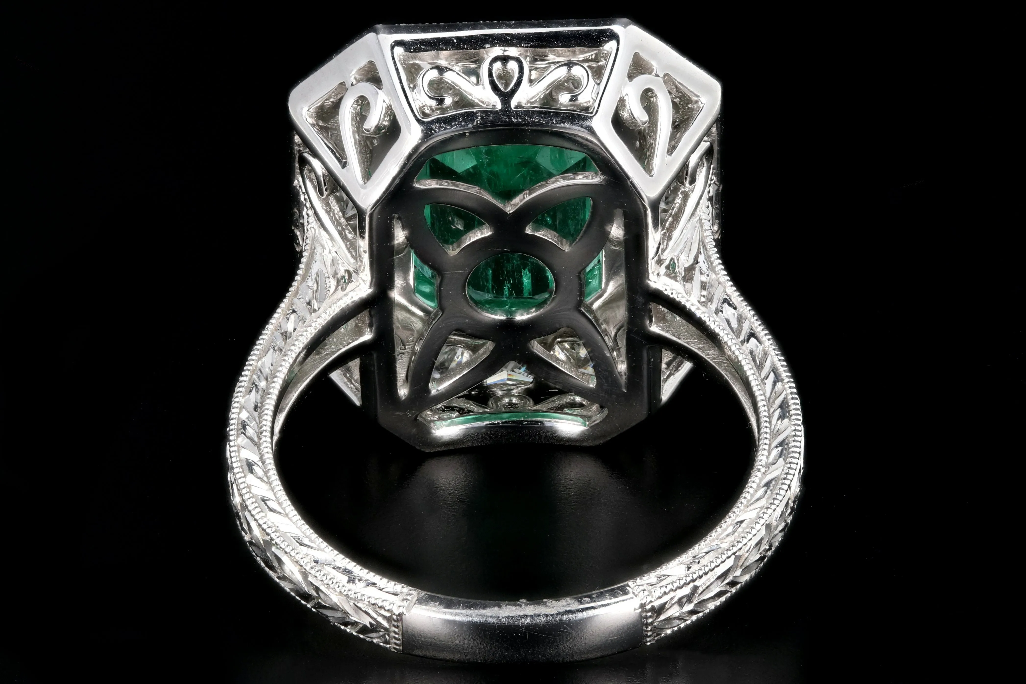 Modern New 2.89CT Colombian Emerald and Diamond Ring GIA Certified