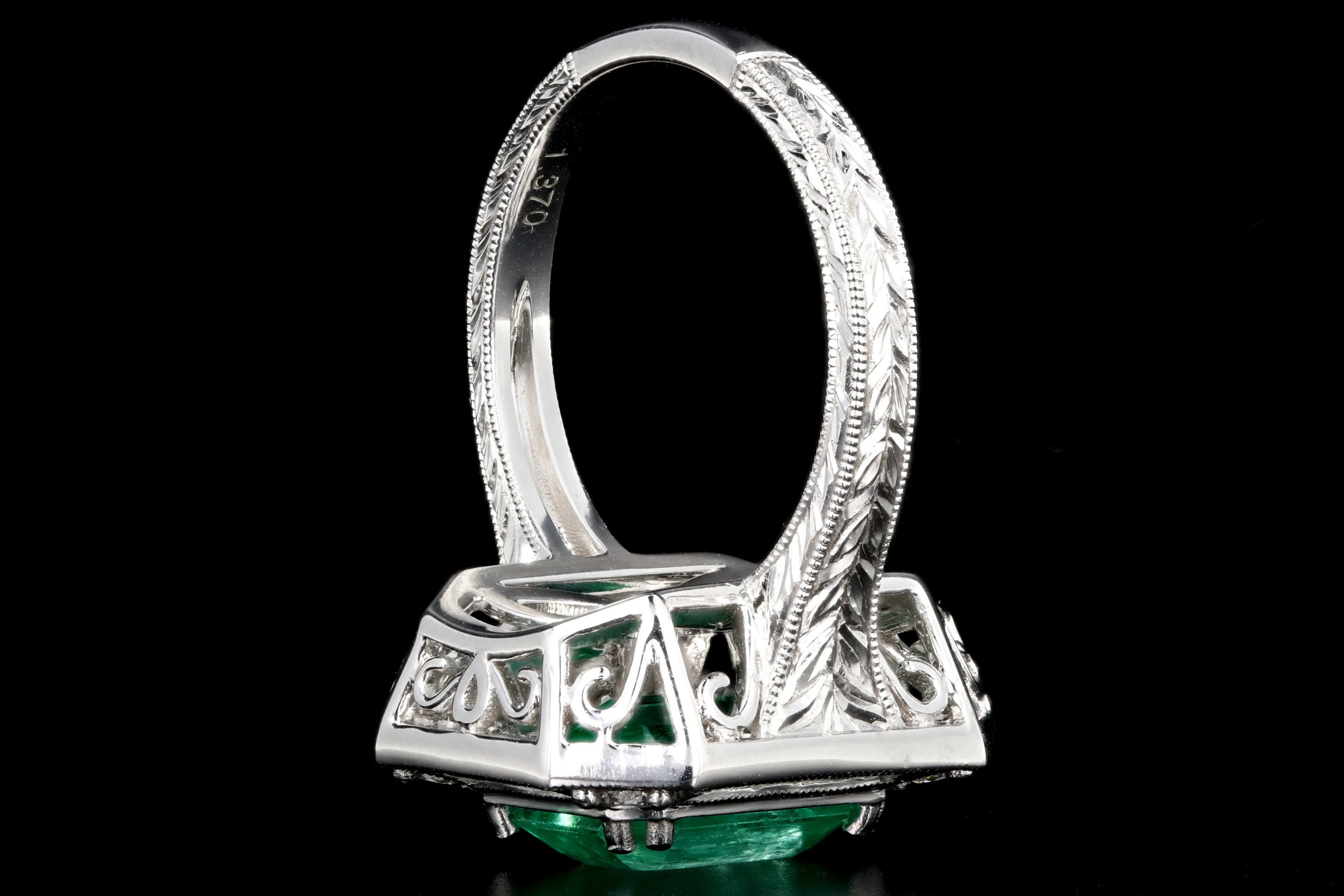 Modern New 2.89CT Colombian Emerald and Diamond Ring GIA Certified