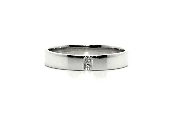 Modern Pave Diamond Ring In Platinum Ad No.0442