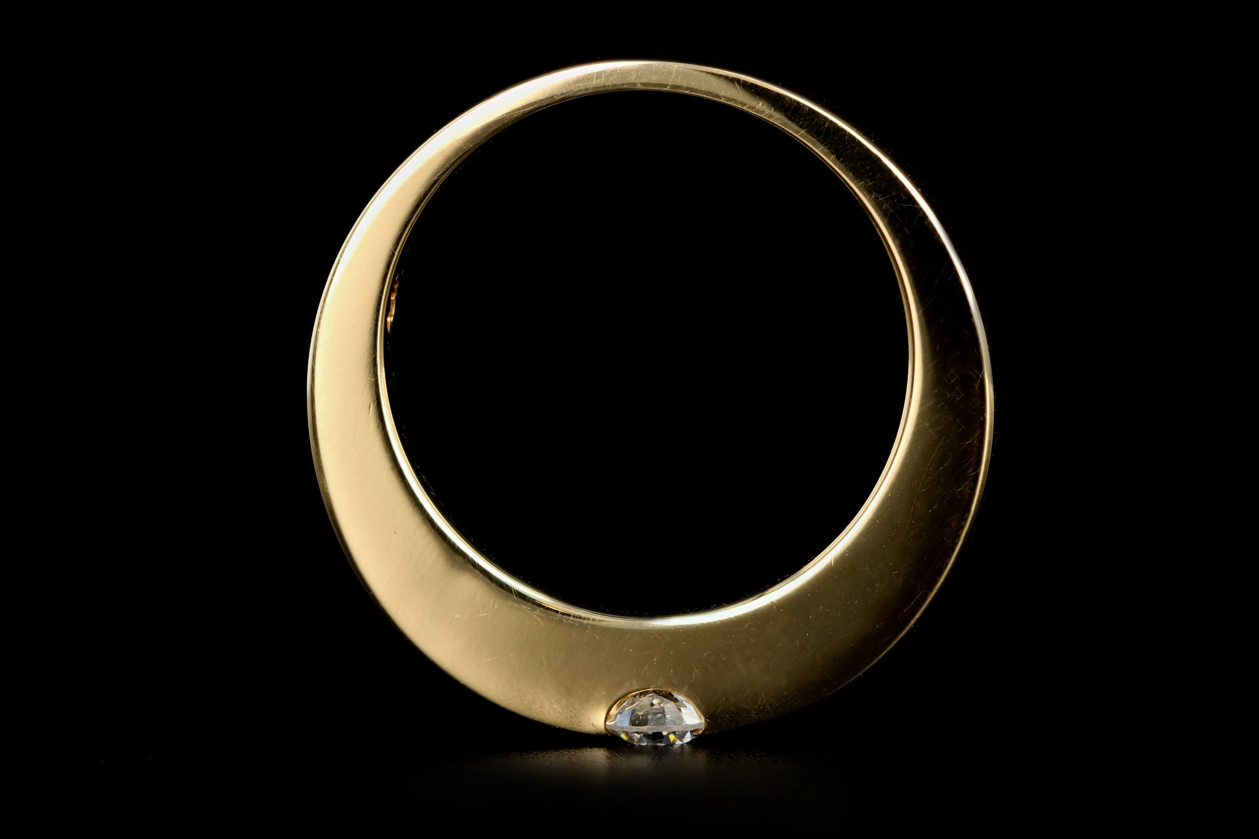 Modern Roberto Coin 18K Yellow .15 Carat Diamond Ring