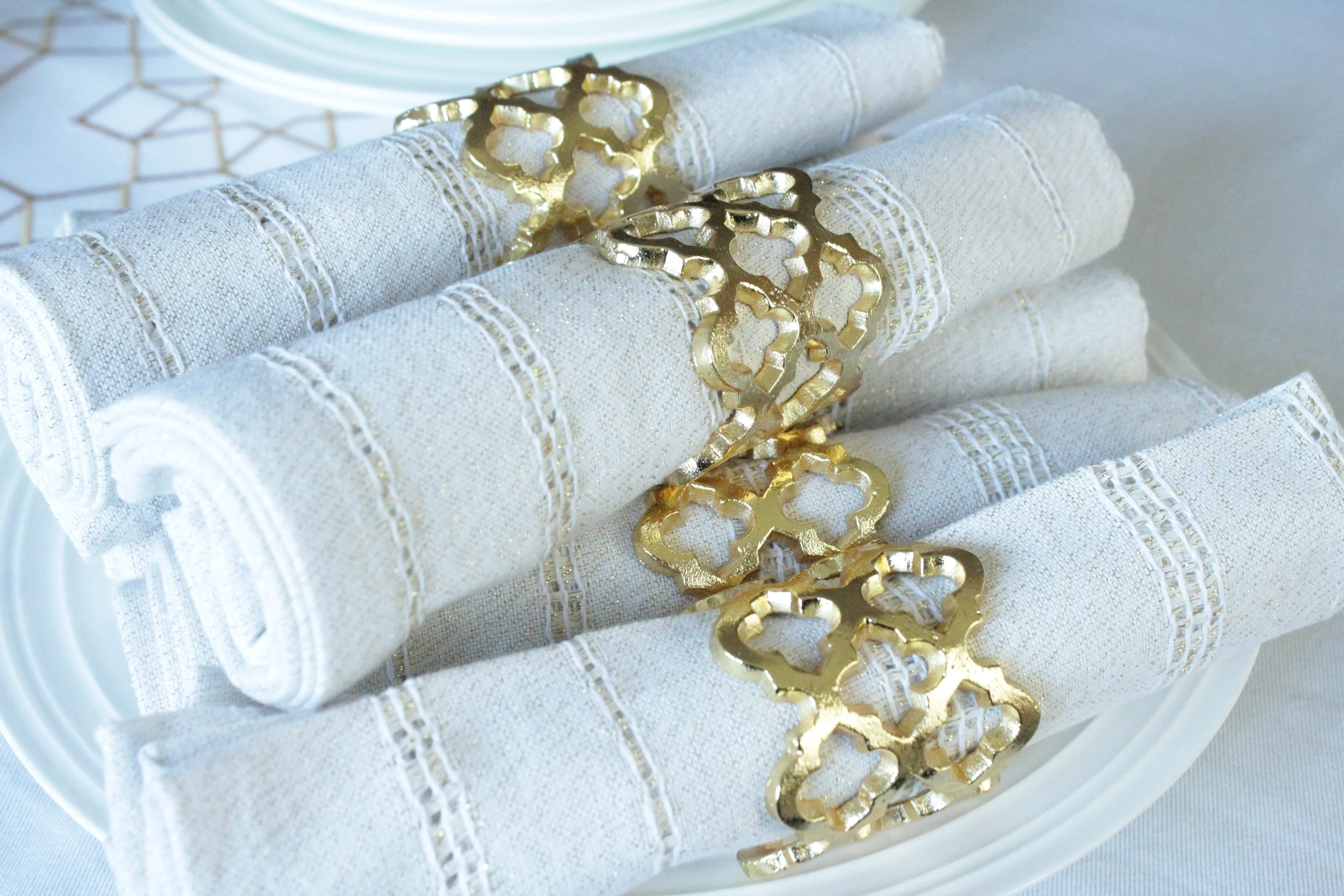 Moroccan Trellis Napkin Rings