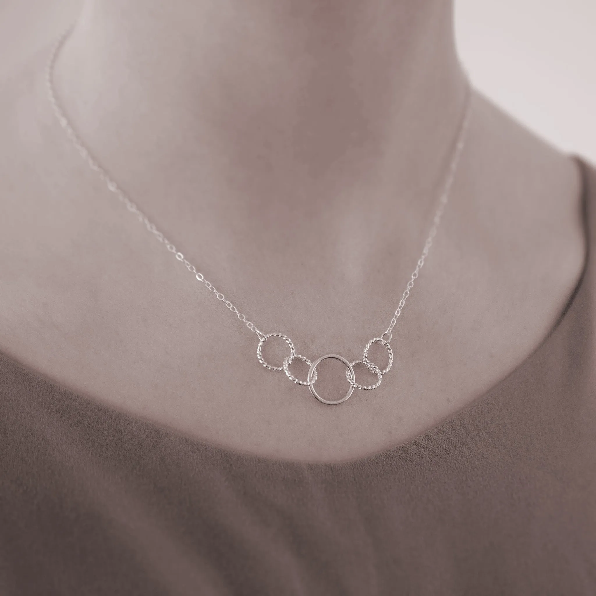 Mother of Four PERSONALIZED Sterling Silver Necklace by Ornata