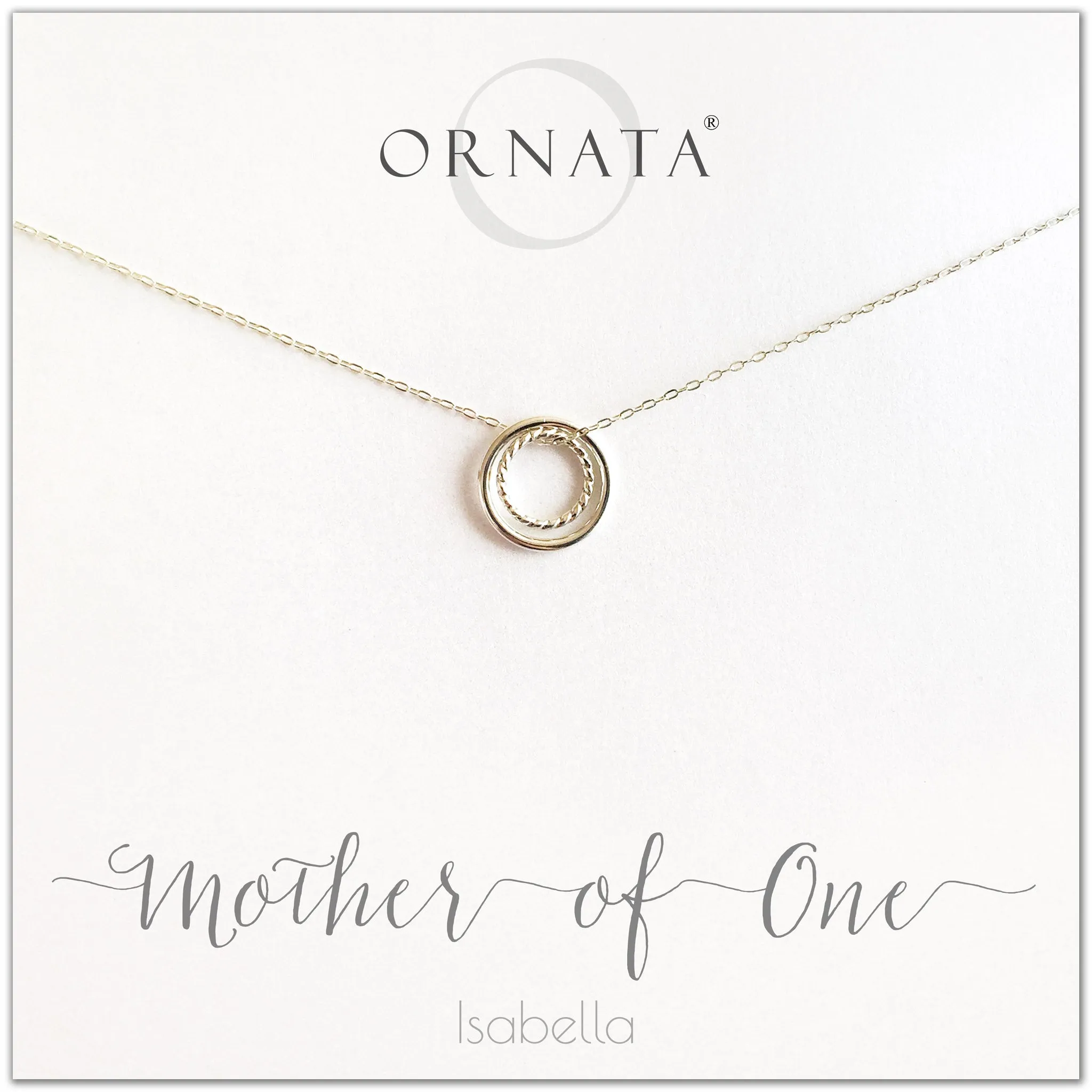 “Mother of One” Sterling Silver Necklace | One Adult & One Child