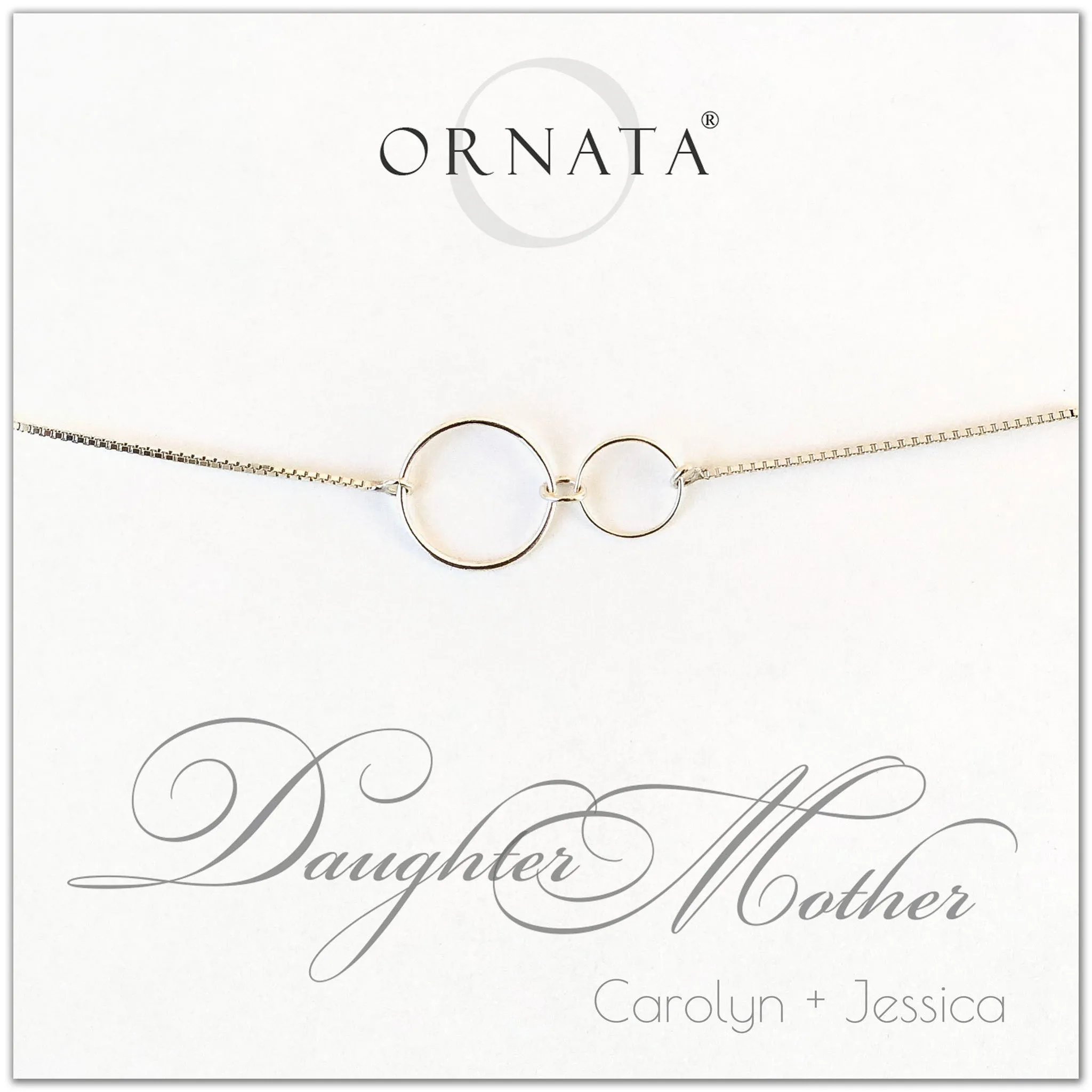 Mother's Day Jewelry - Mother Daughter Sterling Silver Bracelet - Personalized