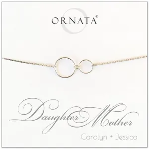 Mother's Day Jewelry - Mother Daughter Sterling Silver Bracelet - Personalized