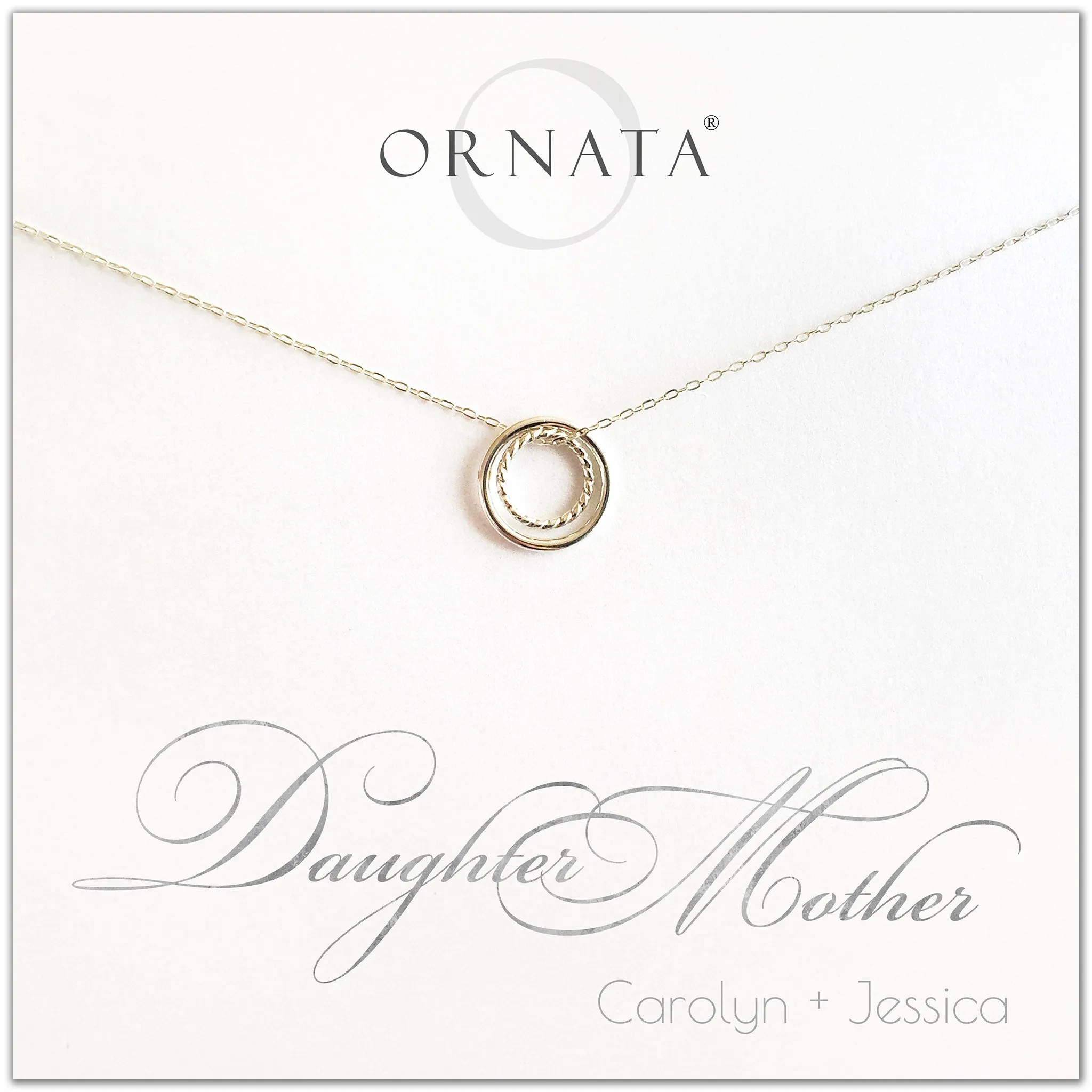 Mother's Day Jewelry - Mother Daughter Sterling Silver Necklace - Personalized | 2021 Edition