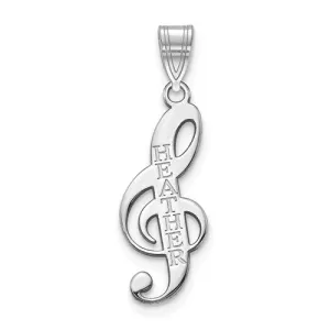 Musical Note Clef Name Pendant