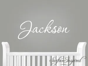Name Wall Decals Nursery Vinyl Lettering Personalized Name Decal Jackson Style